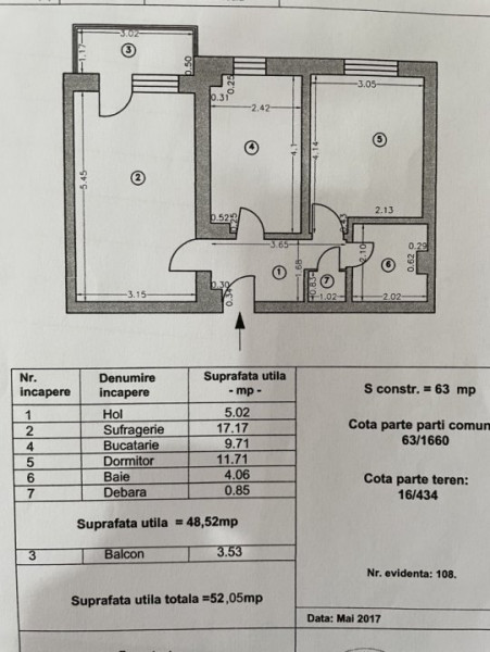 Comision 0 - Vânzare apartament 2 camere, etaj 2, micro 12 Târgoviște