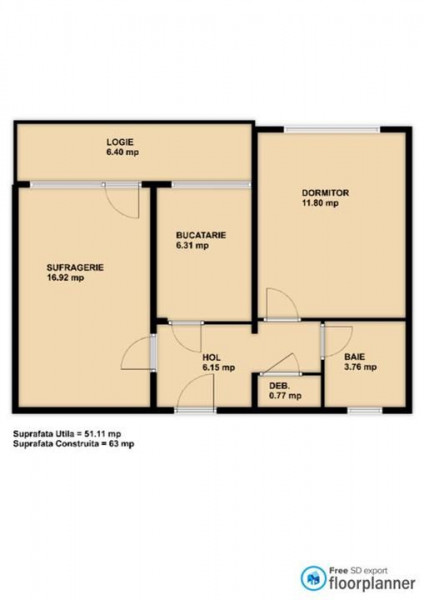 Comision 0 - Apartament 2 camere decomandat, etaj 7, micro 6 Targoviste