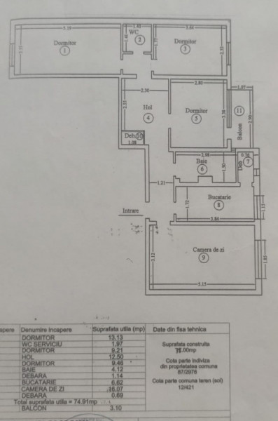Comision 0 - Apartament 4 camere, CONFORT 1, DECOMANDAT, etaj 3, micro 4