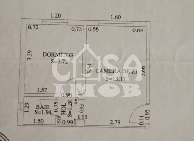 Vanzare apartament Cf III parter 26 mp utili nerenovat Micro 8 