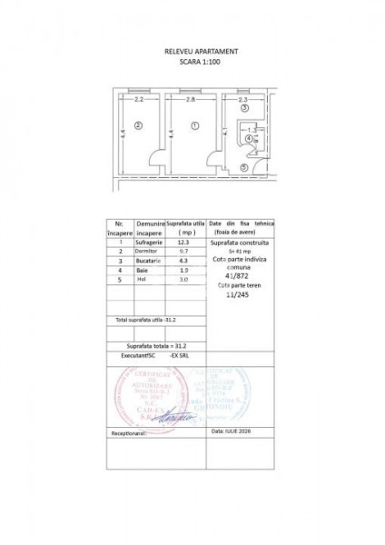 Vânzare apartament 2 camere, parter, micro 8 Târgoviște (Piața 1 Mai)